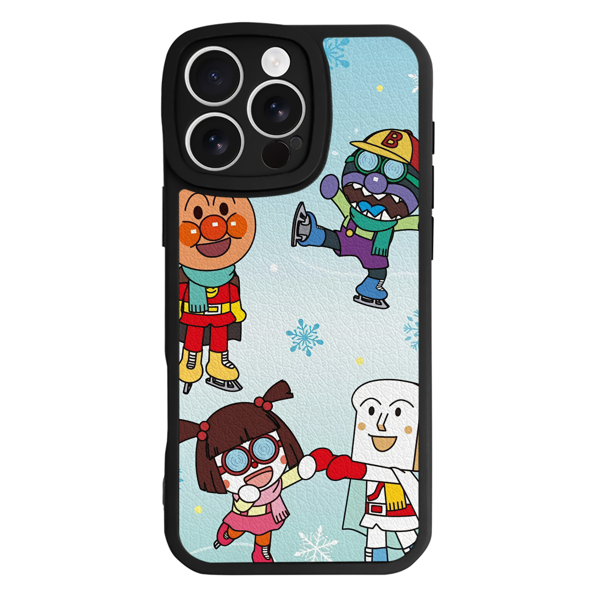 （画像用） アンパンマン Anpanman 【iPhone 16シリーズ対応】シリコンスマホケース（レザー調） 材質：シリコン